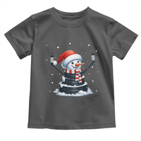 Hockey Puck Snowman Toddler T Shirt Funny Holiday Christmas Gift - Wonder Print Shop