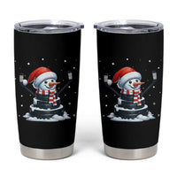 Hockey Puck Snowman Tumbler Cup Funny Holiday Christmas Gift - Wonder Print Shop