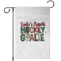 Santa Favorite Hockey Goalie Garden Flag Funny Christmas Gift - Wonder Print Shop