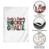 Santa Favorite Hockey Goalie Garden Flag Funny Christmas Gift - Wonder Print Shop