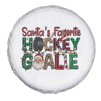Santa Favorite Hockey Goalie Spare Tire Cover Funny Christmas Gift - Wonder Print Shop