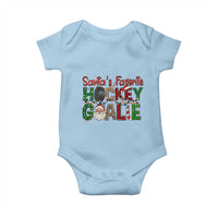 Santa Favorite Hockey Goalie Baby Onesie Funny Christmas Gift - Wonder Print Shop