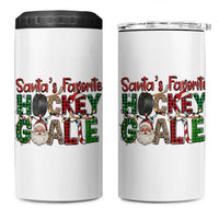 Santa Favorite Hockey Goalie 4 in 1 Can Cooler Tumbler Funny Christmas Gift - Wonder Print Shop