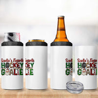 Santa Favorite Hockey Goalie 4 in 1 Can Cooler Tumbler Funny Christmas Gift - Wonder Print Shop