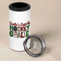 Santa Favorite Hockey Goalie 4 in 1 Can Cooler Tumbler Funny Christmas Gift - Wonder Print Shop