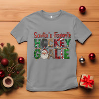 Santa Favorite Hockey Goalie T Shirt Funny Christmas Gift - Wonder Print Shop