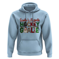 Santa Favorite Hockey Goalie Hoodie Funny Christmas Gift - Wonder Print Shop