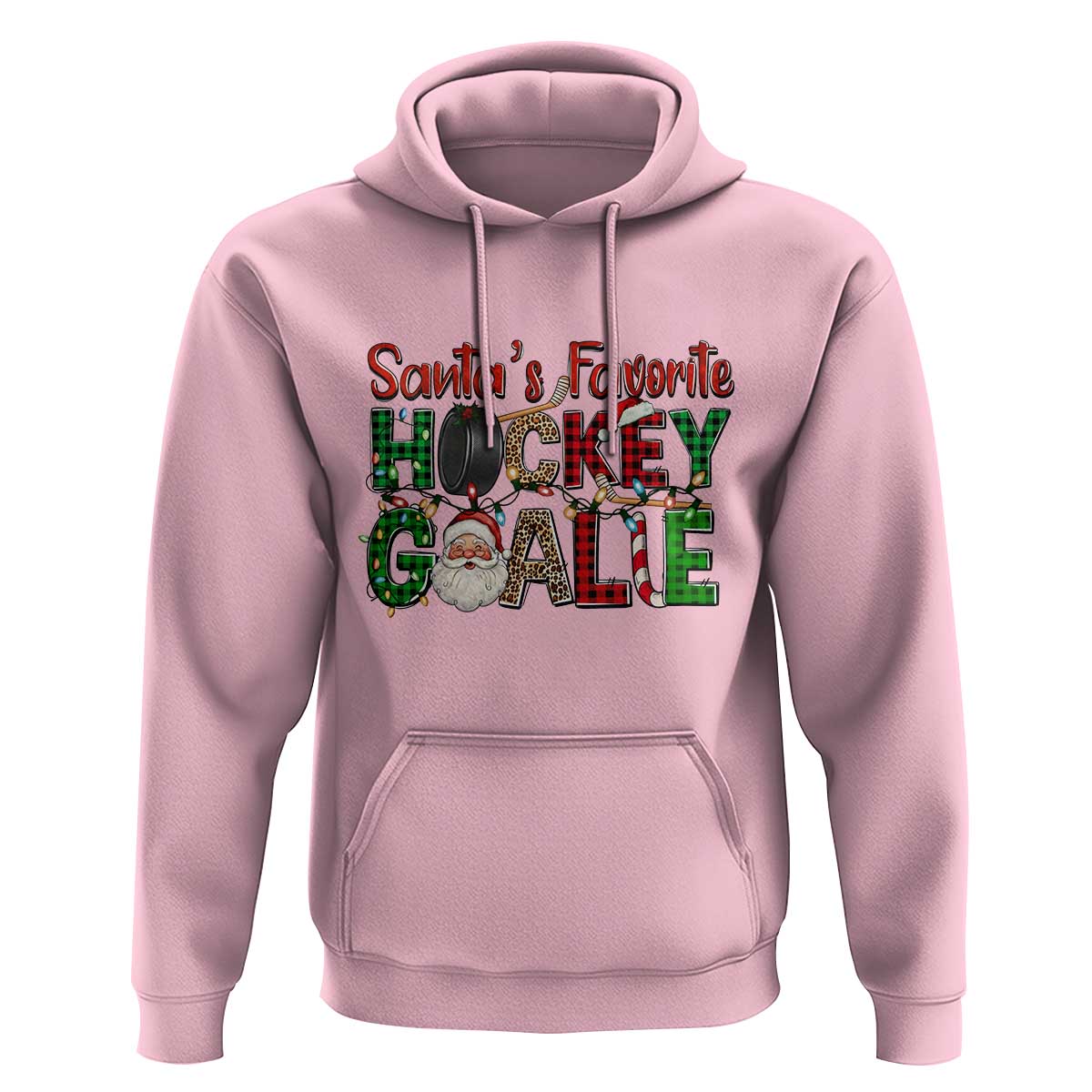 Santa Favorite Hockey Goalie Hoodie Funny Christmas Gift - Wonder Print Shop