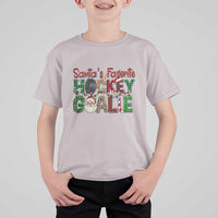 Santa Favorite Hockey Goalie T Shirt For Kid Funny Christmas Gift - Wonder Print Shop