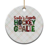 Santa Favorite Hockey Goalie Ceramic Ornament Funny Christmas Gift - Wonder Print Shop