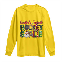 Santa Favorite Hockey Goalie Long Sleeve Shirt Funny Christmas Gift - Wonder Print Shop