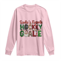 Santa Favorite Hockey Goalie Long Sleeve Shirt Funny Christmas Gift - Wonder Print Shop