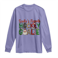 Santa Favorite Hockey Goalie Long Sleeve Shirt Funny Christmas Gift - Wonder Print Shop