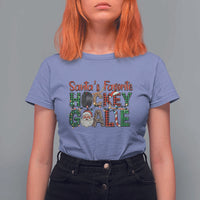 Santa Favorite Hockey Goalie T Shirt For Women Funny Christmas Gift - Wonder Print Shop