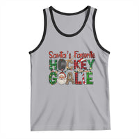 Santa Favorite Hockey Goalie Tank Top Funny Christmas Gift - Wonder Print Shop