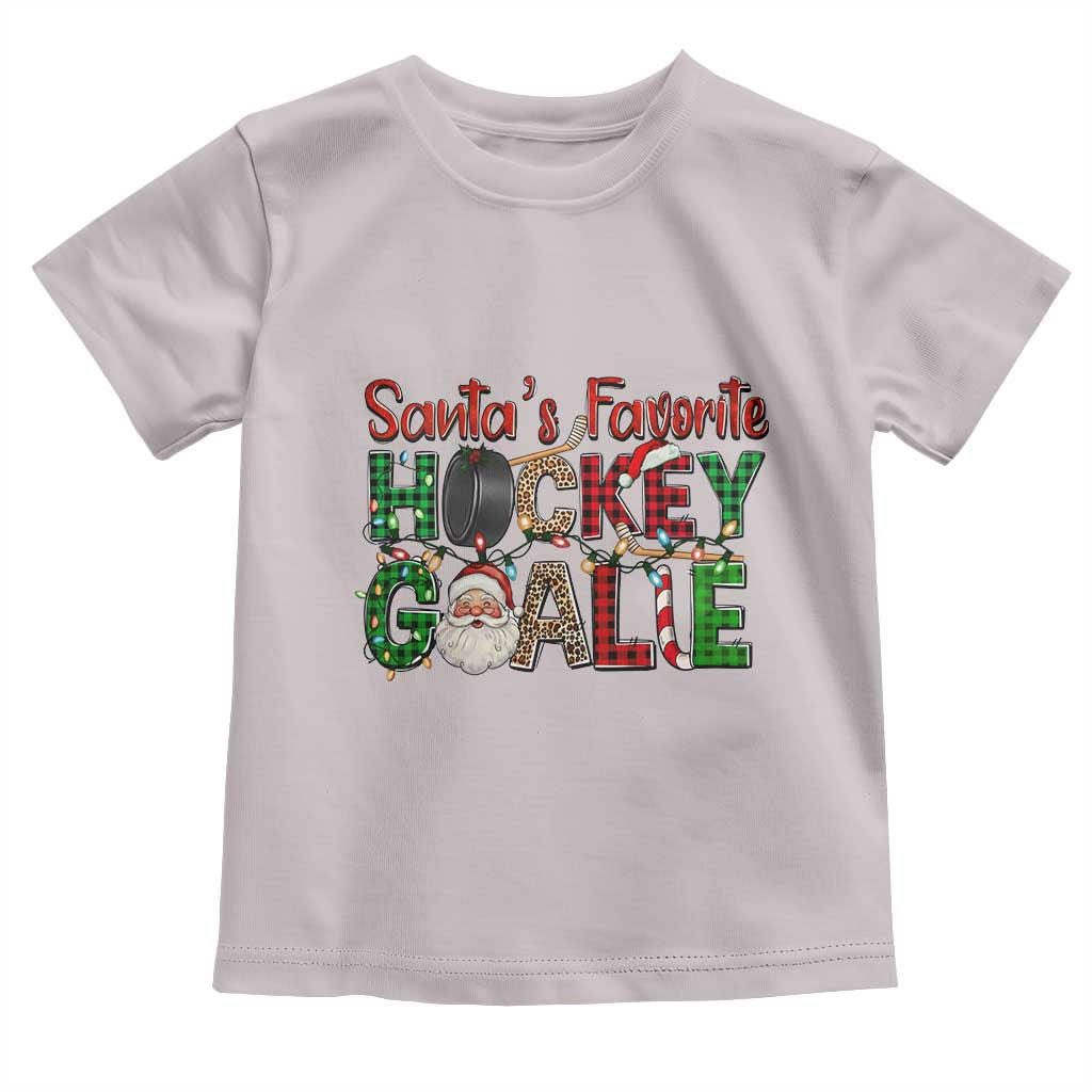 Santa Favorite Hockey Goalie Toddler T Shirt Funny Christmas Gift - Wonder Print Shop