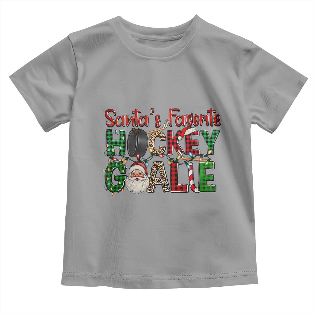 Santa Favorite Hockey Goalie Toddler T Shirt Funny Christmas Gift - Wonder Print Shop