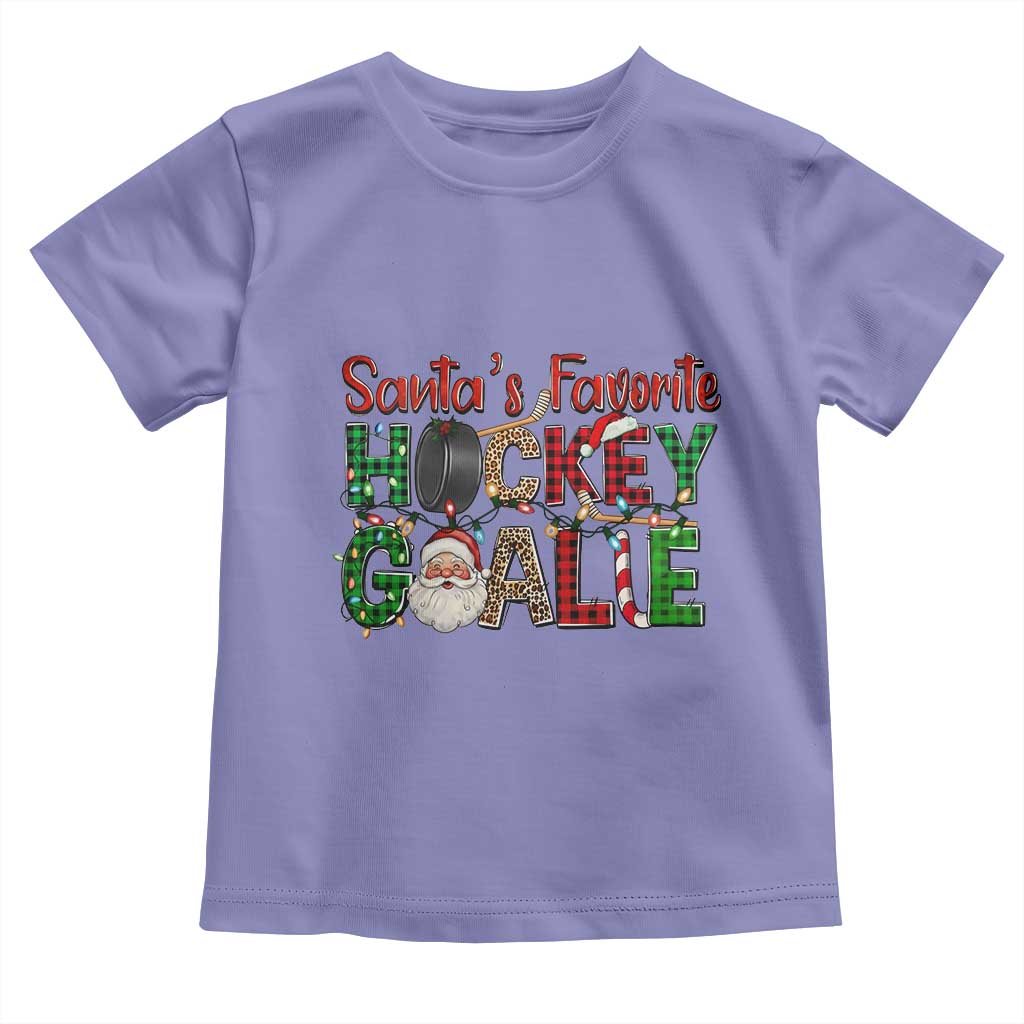 Santa Favorite Hockey Goalie Toddler T Shirt Funny Christmas Gift - Wonder Print Shop