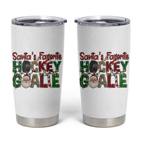Santa Favorite Hockey Goalie Tumbler Cup Funny Christmas Gift - Wonder Print Shop