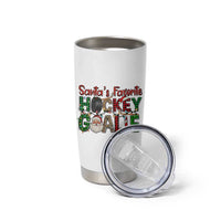 Santa Favorite Hockey Goalie Tumbler Cup Funny Christmas Gift - Wonder Print Shop