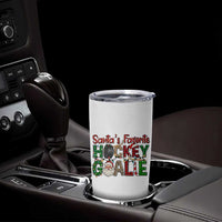Santa Favorite Hockey Goalie Tumbler Cup Funny Christmas Gift - Wonder Print Shop