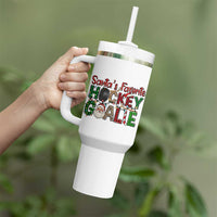 Santa Favorite Hockey Goalie Tumbler With Handle Funny Christmas Gift - Wonder Print Shop