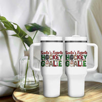 Santa Favorite Hockey Goalie Tumbler With Handle Funny Christmas Gift - Wonder Print Shop