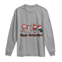 Happy Hockeydays Long Sleeve Shirt Funny Christmas Ice Hockey Gift - Wonder Print Shop