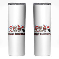 Happy Hockeydays Skinny Tumbler Funny Christmas Ice Hockey Gift - Wonder Print Shop