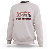 Happy Hockeydays Sweatshirt Funny Christmas Ice Hockey Gift - Wonder Print Shop