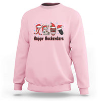 Happy Hockeydays Sweatshirt Funny Christmas Ice Hockey Gift - Wonder Print Shop