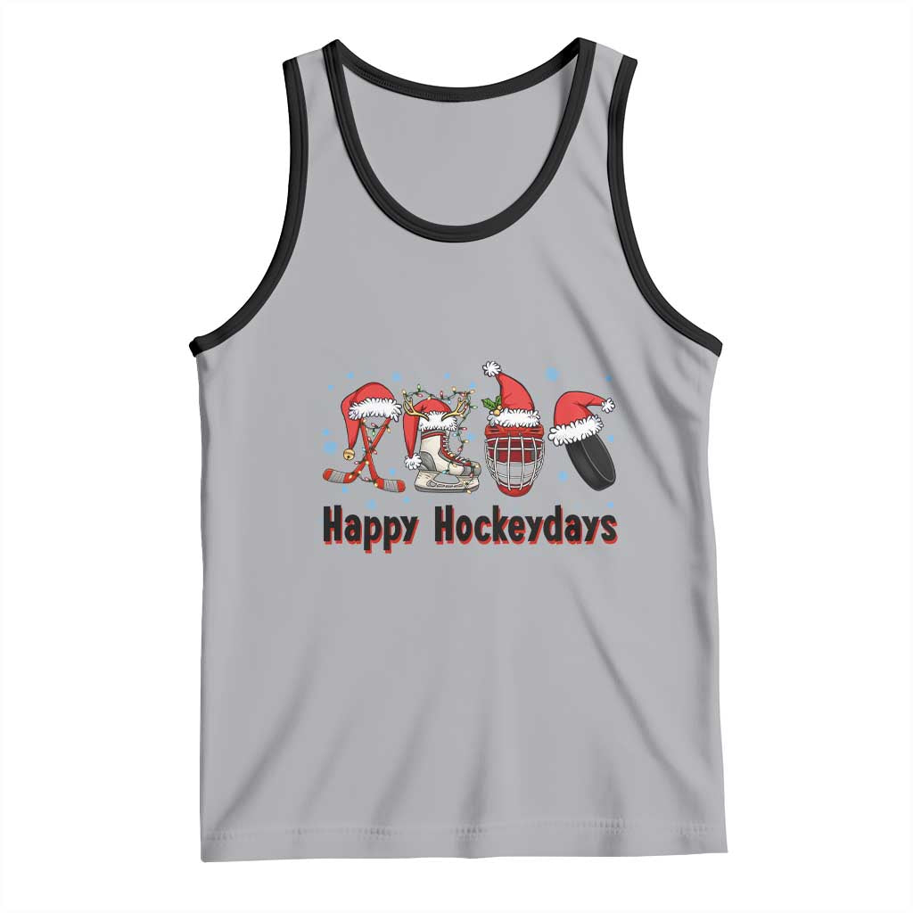 Happy Hockeydays Tank Top Funny Christmas Ice Hockey Gift - Wonder Print Shop