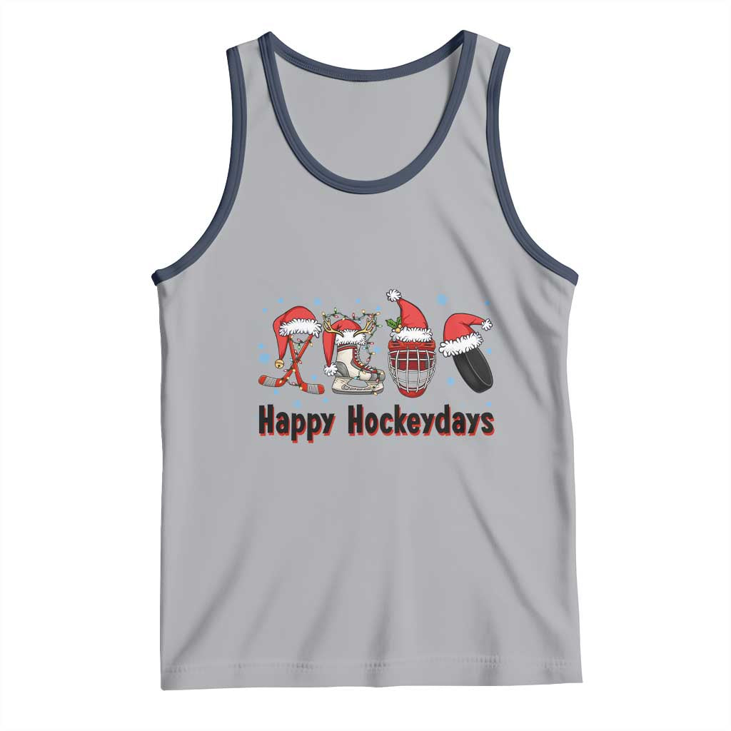 Happy Hockeydays Tank Top Funny Christmas Ice Hockey Gift - Wonder Print Shop