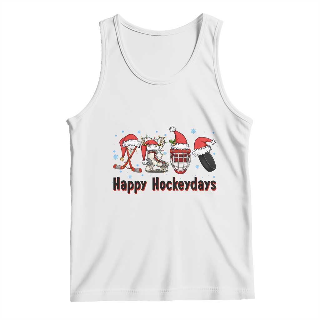 Happy Hockeydays Tank Top Funny Christmas Ice Hockey Gift - Wonder Print Shop