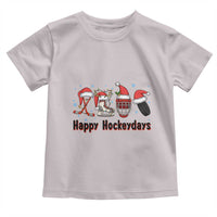 Happy Hockeydays Toddler T Shirt Funny Christmas Ice Hockey Gift - Wonder Print Shop
