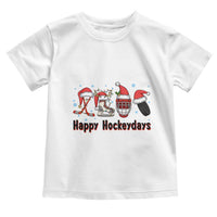Happy Hockeydays Toddler T Shirt Funny Christmas Ice Hockey Gift - Wonder Print Shop