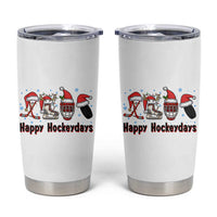 Happy Hockeydays Tumbler Cup Funny Christmas Ice Hockey Gift - Wonder Print Shop