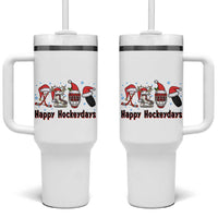 Happy Hockeydays Tumbler With Handle Funny Christmas Ice Hockey Gift - Wonder Print Shop