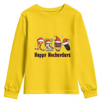 Happy Hockeydays Youth Sweatshirt Funny Christmas Ice Hockey Gift - Wonder Print Shop