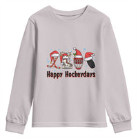 Happy Hockeydays Youth Sweatshirt Funny Christmas Ice Hockey Gift - Wonder Print Shop