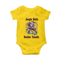 Jingle Bells Hockey Smells Baby Onesie Funny Santa Ice Hockey Christmas Gift - Wonder Print Shop