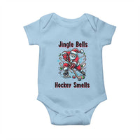 Jingle Bells Hockey Smells Baby Onesie Funny Santa Ice Hockey Christmas Gift - Wonder Print Shop