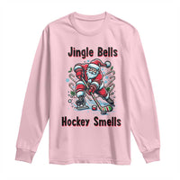 Jingle Bells Hockey Smells Long Sleeve Shirt Funny Santa Ice Hockey Christmas Gift - Wonder Print Shop