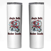 Jingle Bells Hockey Smells Skinny Tumbler Funny Santa Ice Hockey Christmas Gift - Wonder Print Shop