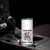 Jingle Bells Hockey Smells Skinny Tumbler Funny Santa Ice Hockey Christmas Gift - Wonder Print Shop