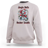 Jingle Bells Hockey Smells Sweatshirt Funny Santa Ice Hockey Christmas Gift - Wonder Print Shop