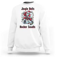 Jingle Bells Hockey Smells Sweatshirt Funny Santa Ice Hockey Christmas Gift - Wonder Print Shop