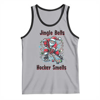 Jingle Bells Hockey Smells Tank Top Funny Santa Ice Hockey Christmas Gift - Wonder Print Shop