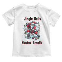 Jingle Bells Hockey Smells Toddler T Shirt Funny Santa Ice Hockey Christmas Gift - Wonder Print Shop