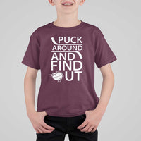 Puck Around And Find Out T Shirt For Kid Hockey Lover Gift - Wonder Print Shop
